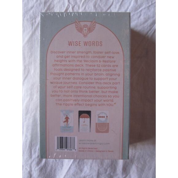 NEW Wise Words Reclaim & Restore Affirmation Cards for Healing, Self Love/Care! - Picture 5 of 5